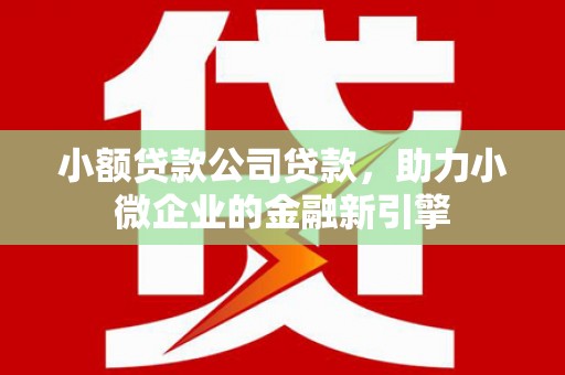 广汉小额贷款公司贷款，助力小微企业的金融新引擎