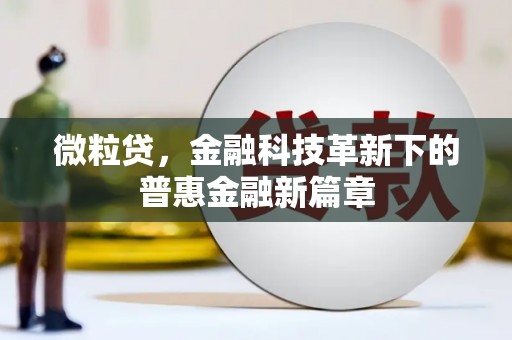 广汉微粒贷，金融科技革新下的普惠金融新篇章