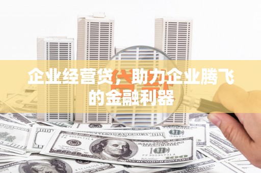 广汉企业经营贷，助力企业腾飞的金融利器