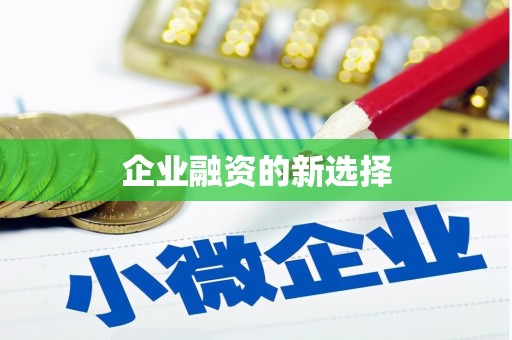 广汉企业融资的新选择