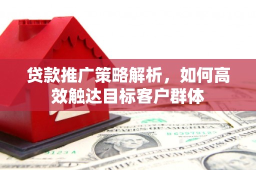 广汉贷款推广策略解析，如何高效触达目标客户群体