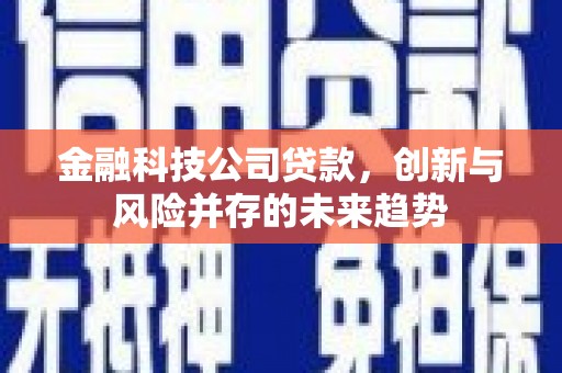 广汉金融科技公司贷款，创新与风险并存的未来趋势