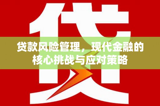 广汉贷款风险管理，现代金融的核心挑战与应对策略