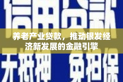 广汉养老产业贷款，推动银发经济新发展的金融引擎