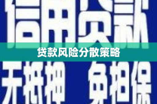 广汉贷款风险分散策略