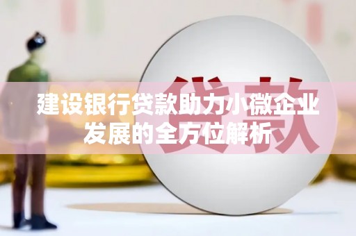 广汉建设银行贷款助力小微企业发展的全方位解析