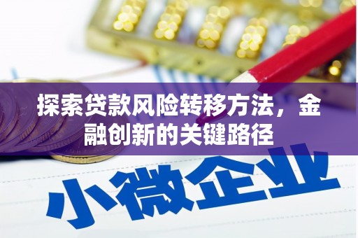 广汉探索贷款风险转移方法，金融创新的关键路径